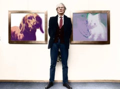 Andy Warhol at Exhibition in Sweden, Colorized Fine Art Print