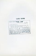 David Bowie Vintage Original Photograph