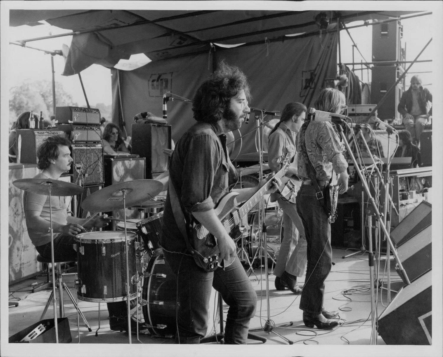 Unknown Black and White Photograph - The Grateful Dead at Festival Vintage Original Photograph