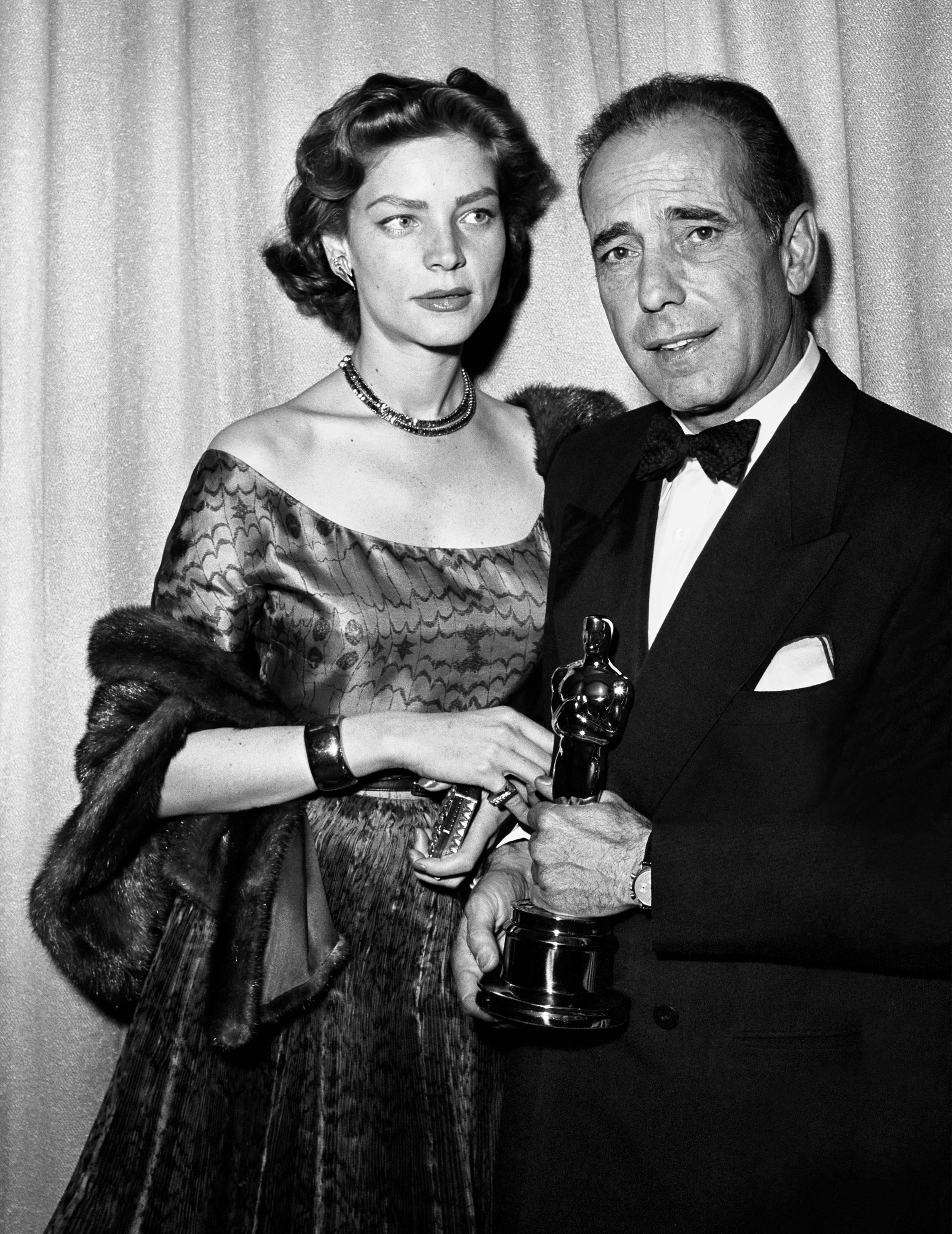 Frank Worth Black and White Photograph - Lauren Bacall and Humphrey Bogart at the Oscars Fine Art Print
