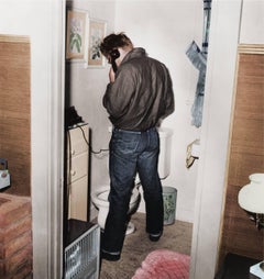 Vintage James Dean in Restroom - Colorized Fine Art Print