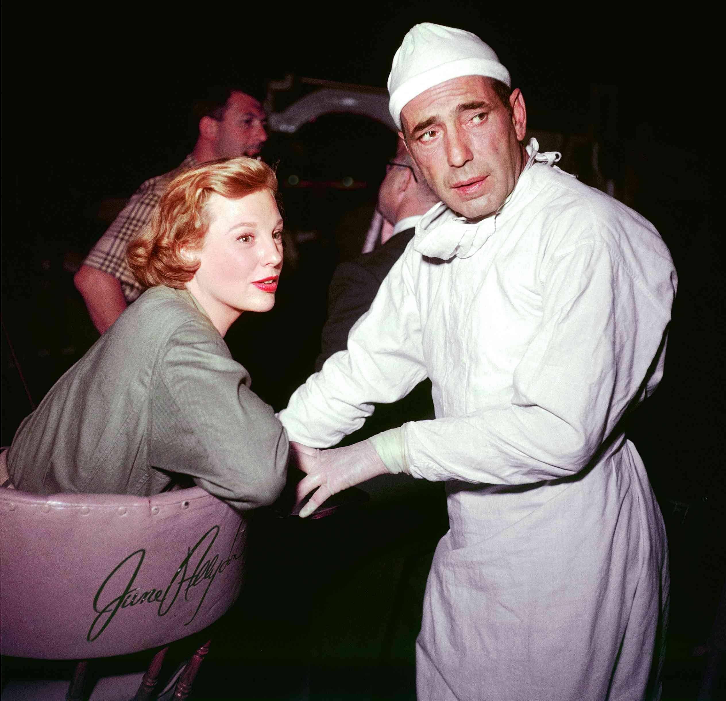 Frank Worth Color Photograph - Humphrey Bogart and June Allyson on Set of "Battle Circus" Fine Art Print