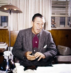 Walt Disney at His Desk Fine Art Print