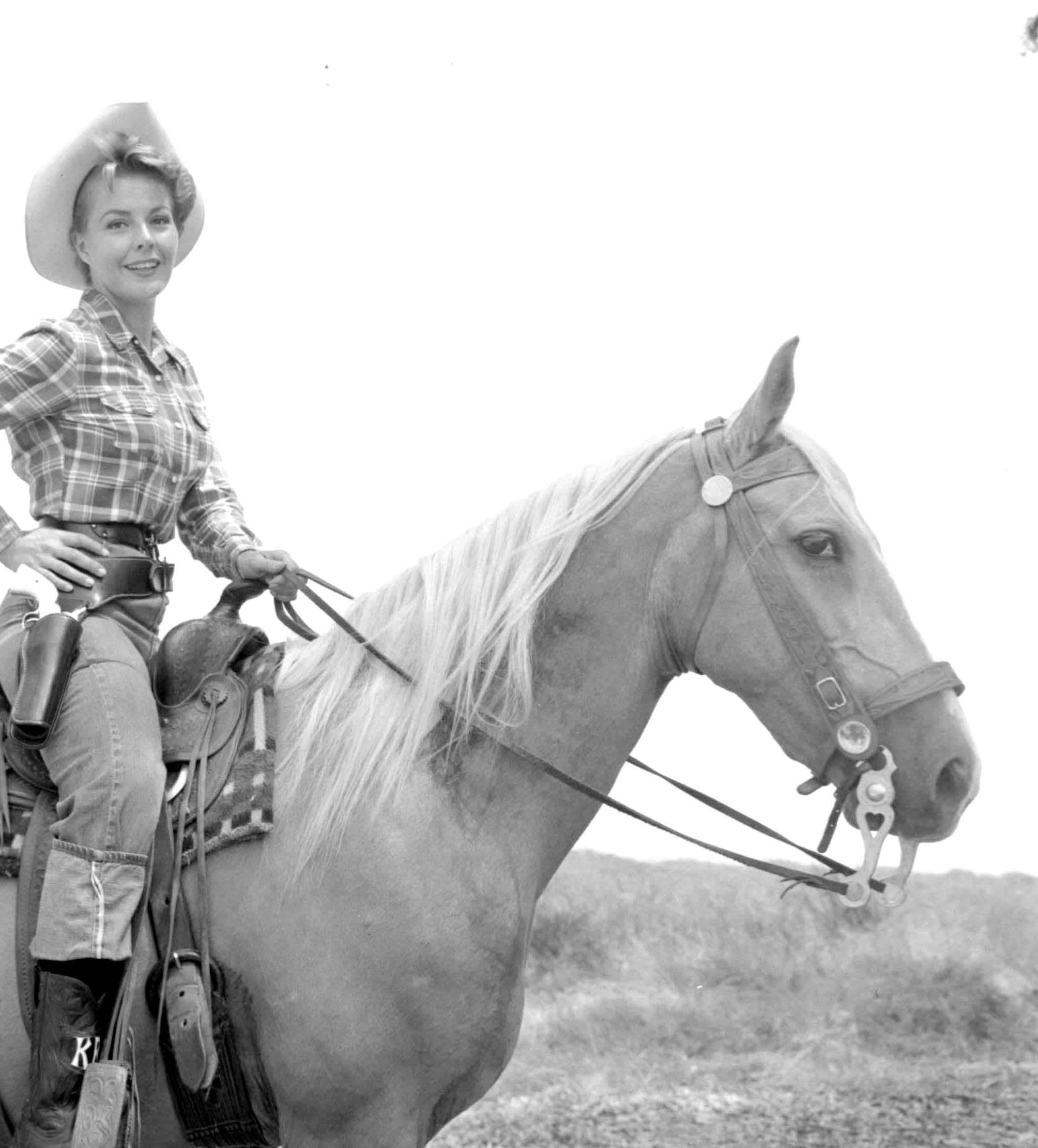 Larry Barbier Portrait Photograph - Kasey Rogers on Horse Fine Art Print