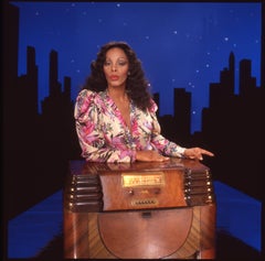 Vintage Donna Summer Leaning on Radio Fine Art Print