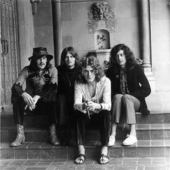 Vintage Led Zeppelin on the Steps of Chateau Marmont Fine Art Print
