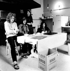 Vintage Led Zeppelin at Table Fine Art Print