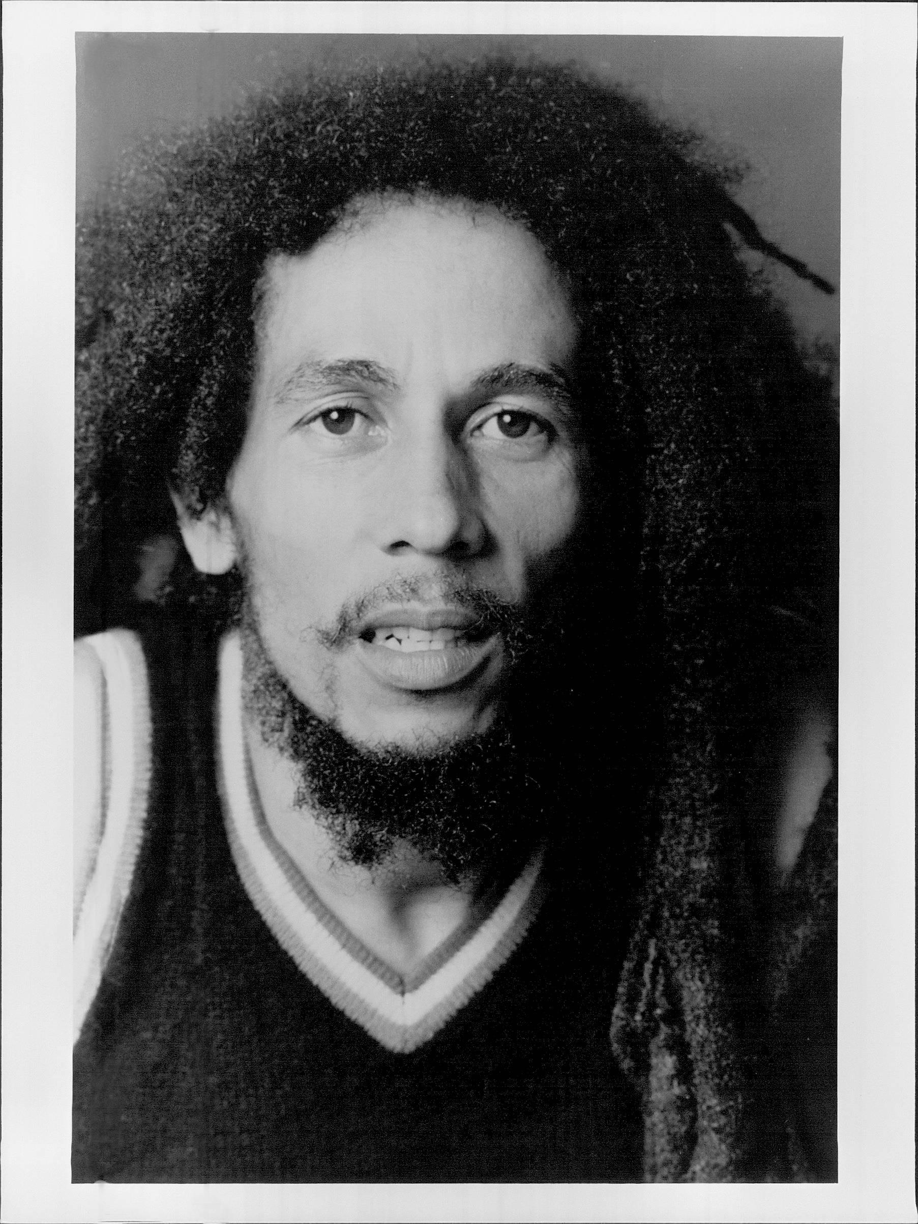 Ebet Roberts Black and White Photograph - Bob Marley Closeup Vintage Original Photograph