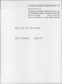 New Kids on the Block Group Portrait Vintage Original Photograph