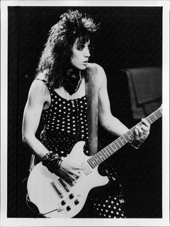 Joan Jett Playing Guitar on Stage Vintage Original Photograph