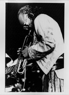 Miles Davis Playing Trumpet Original Vintage Photograph