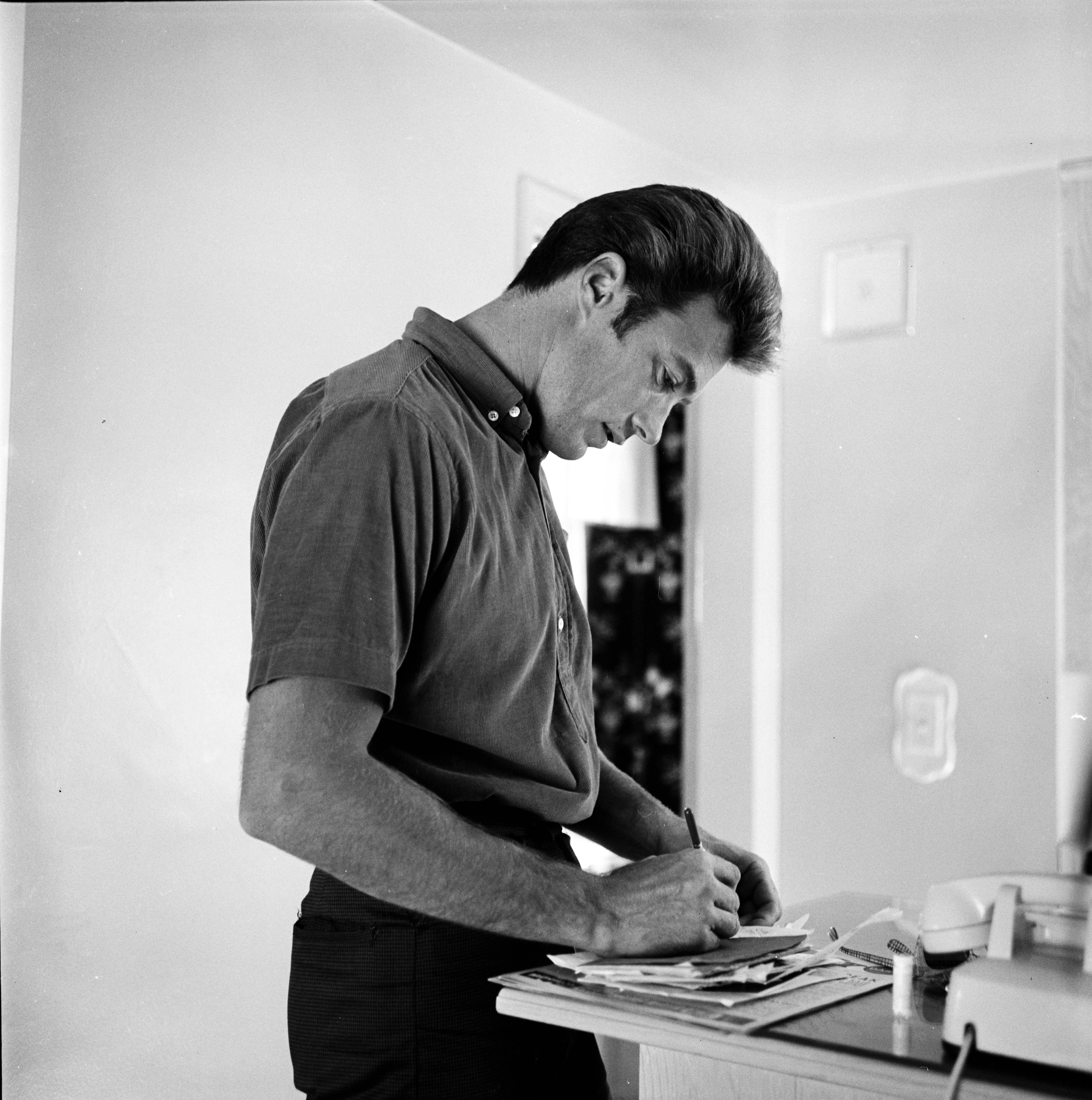 Larry Barbier Black and White Photograph - Clint Eastwood at Home Fine Art Print