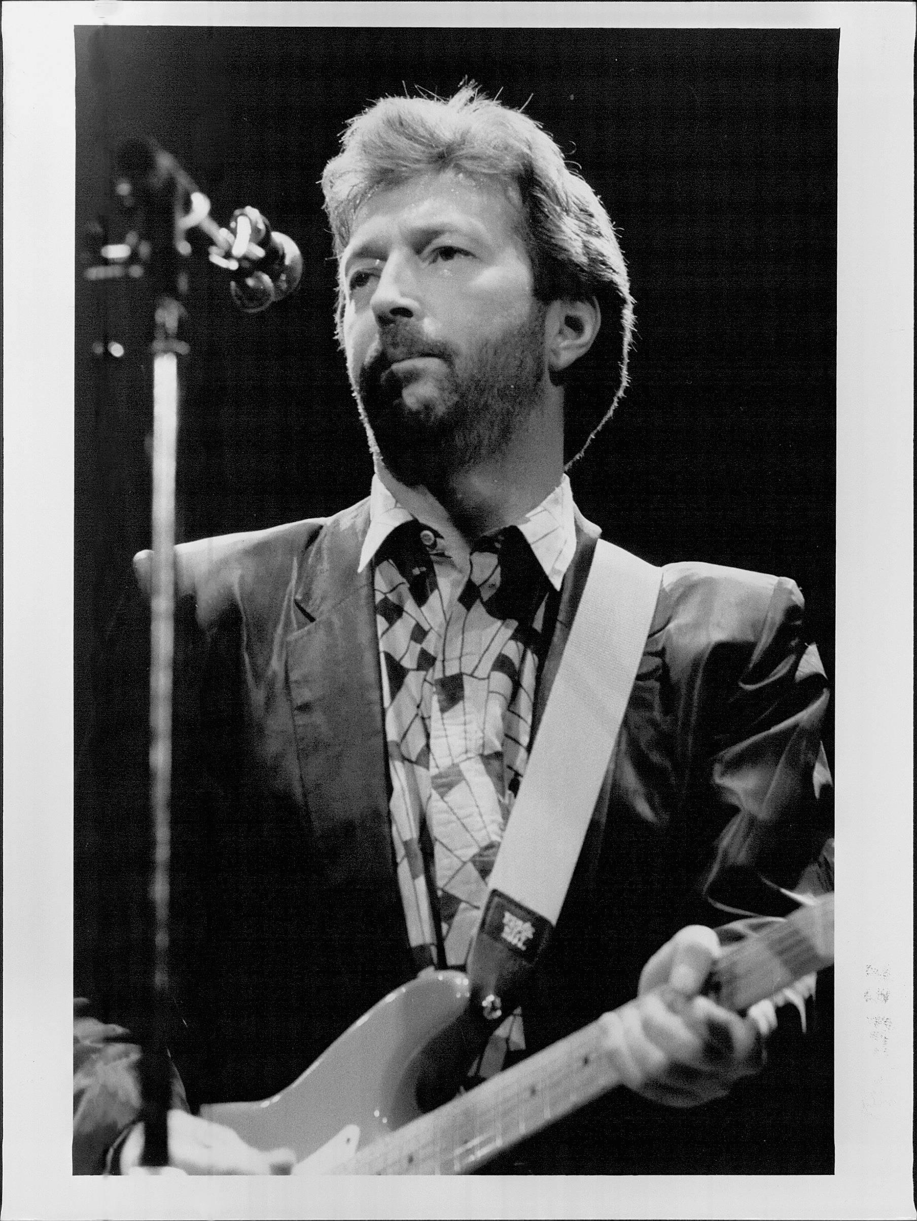 Geoff Swaine Portrait Photograph - Eric Clapton Performing Vintage Original Photograph