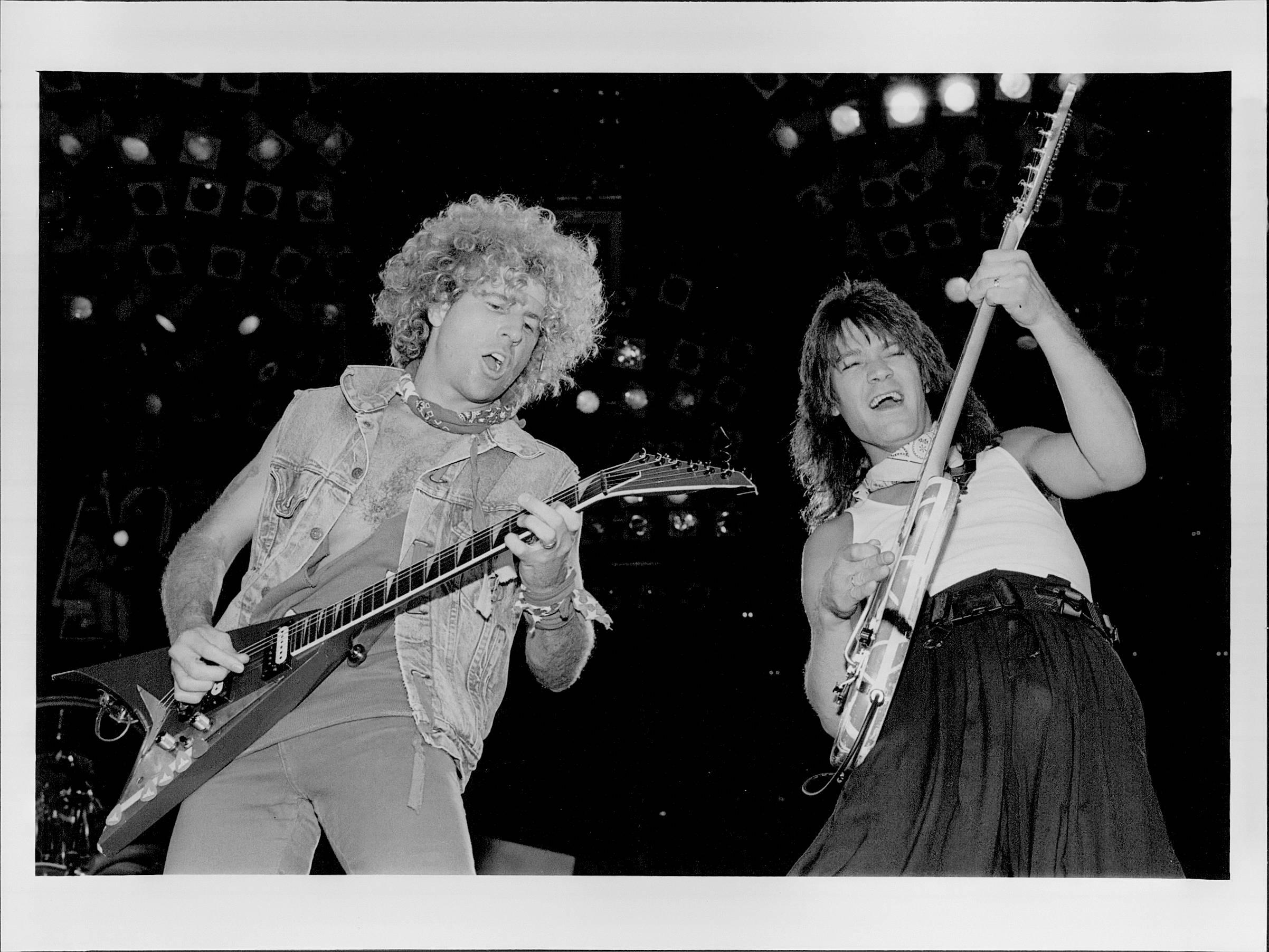 R.J. Capak Black and White Photograph - Van Halen on Stage Vintage Original Photograph