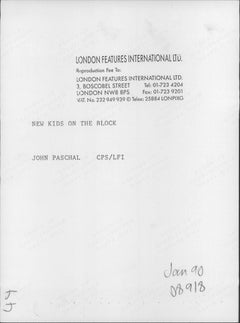 New Kids on the Block Group Portrait Vintage Original Photograph