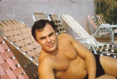 John Saxon Shirtless by the Pool Fine Art Print