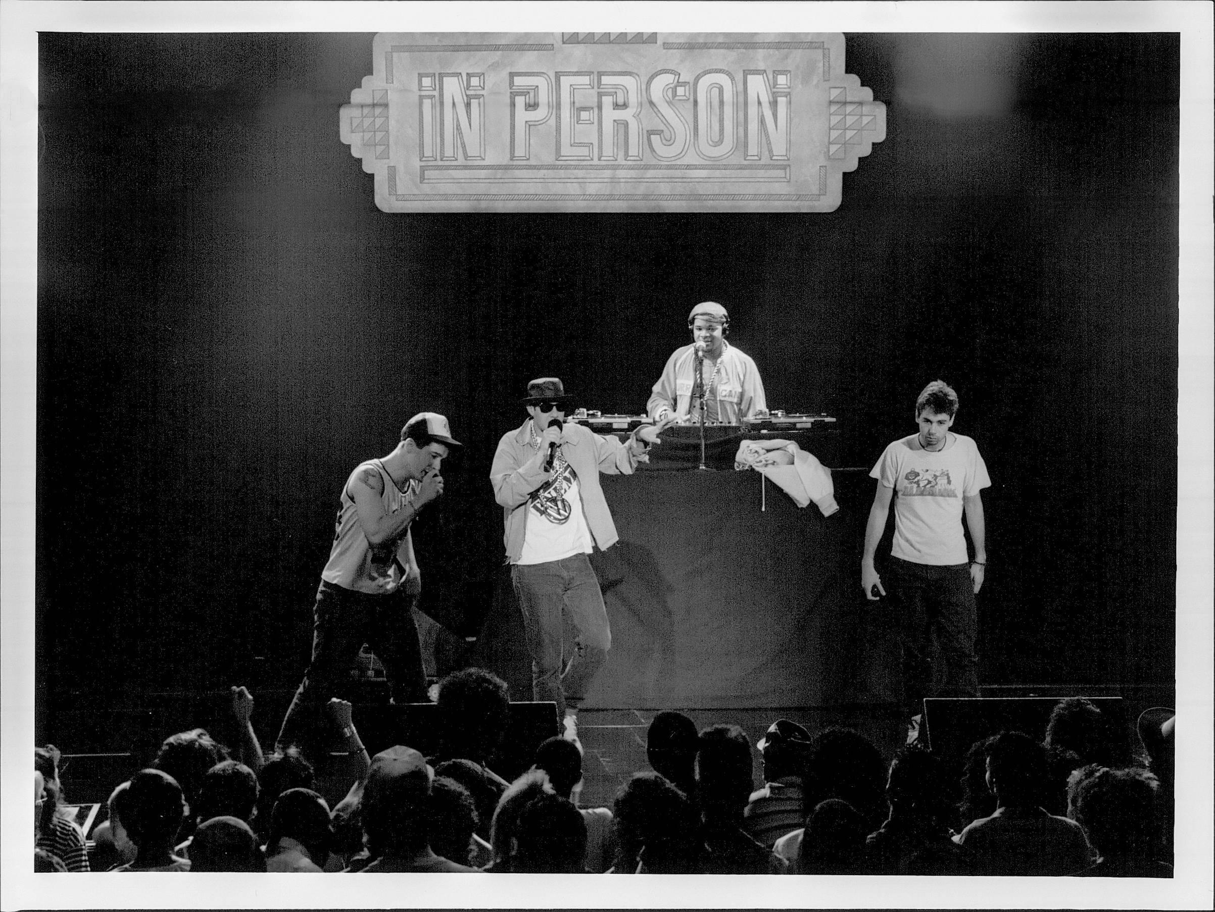 Ron Wolfson Black and White Photograph - The Beastie Boys "In Person" Vintage Original Photograph