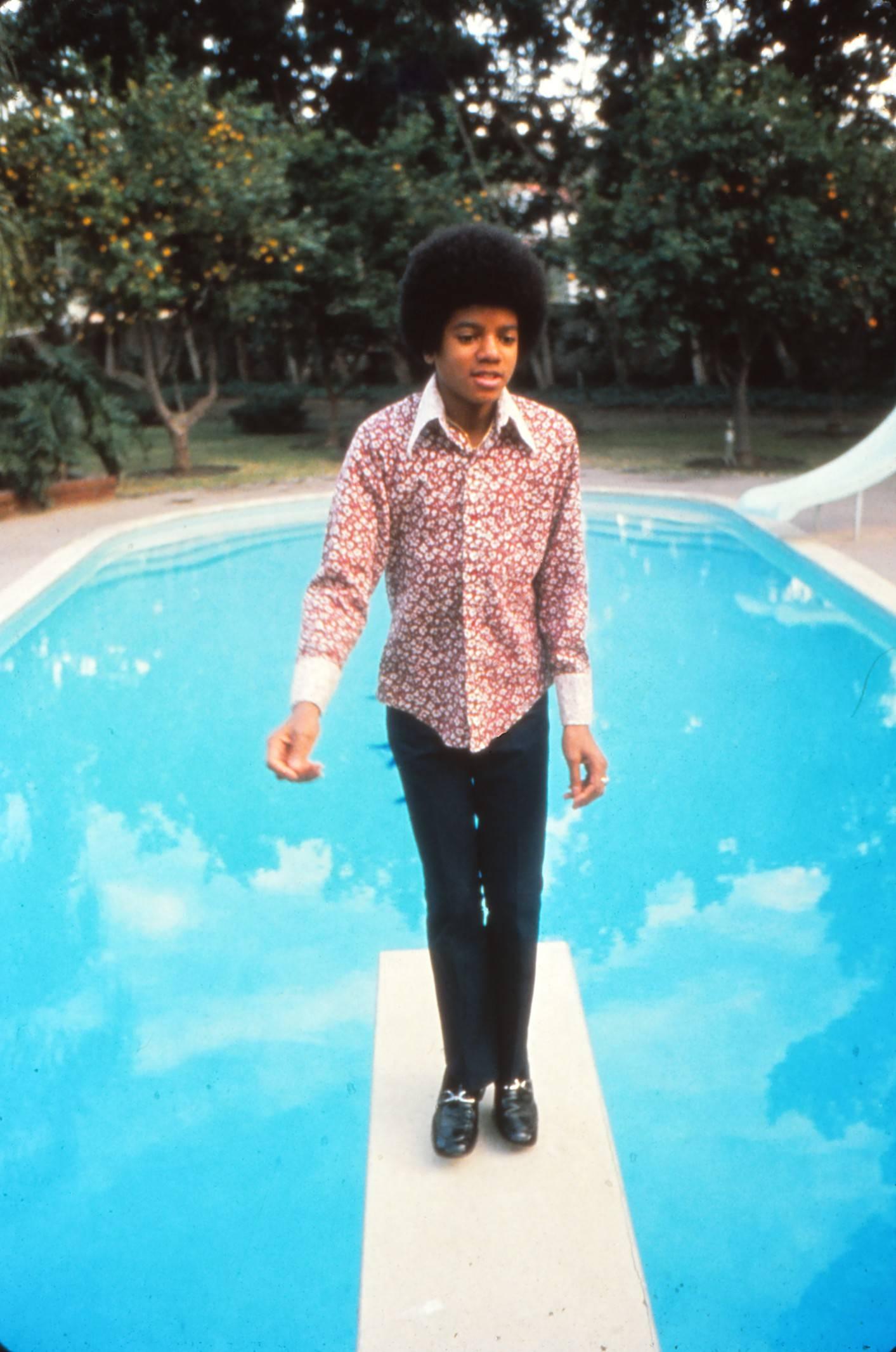 Unknown Portrait Photograph - Michael Jackson on Diving Board Fine Art Print