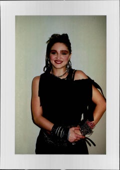 Young Madonna in Black Dress Vintage Original Photograph