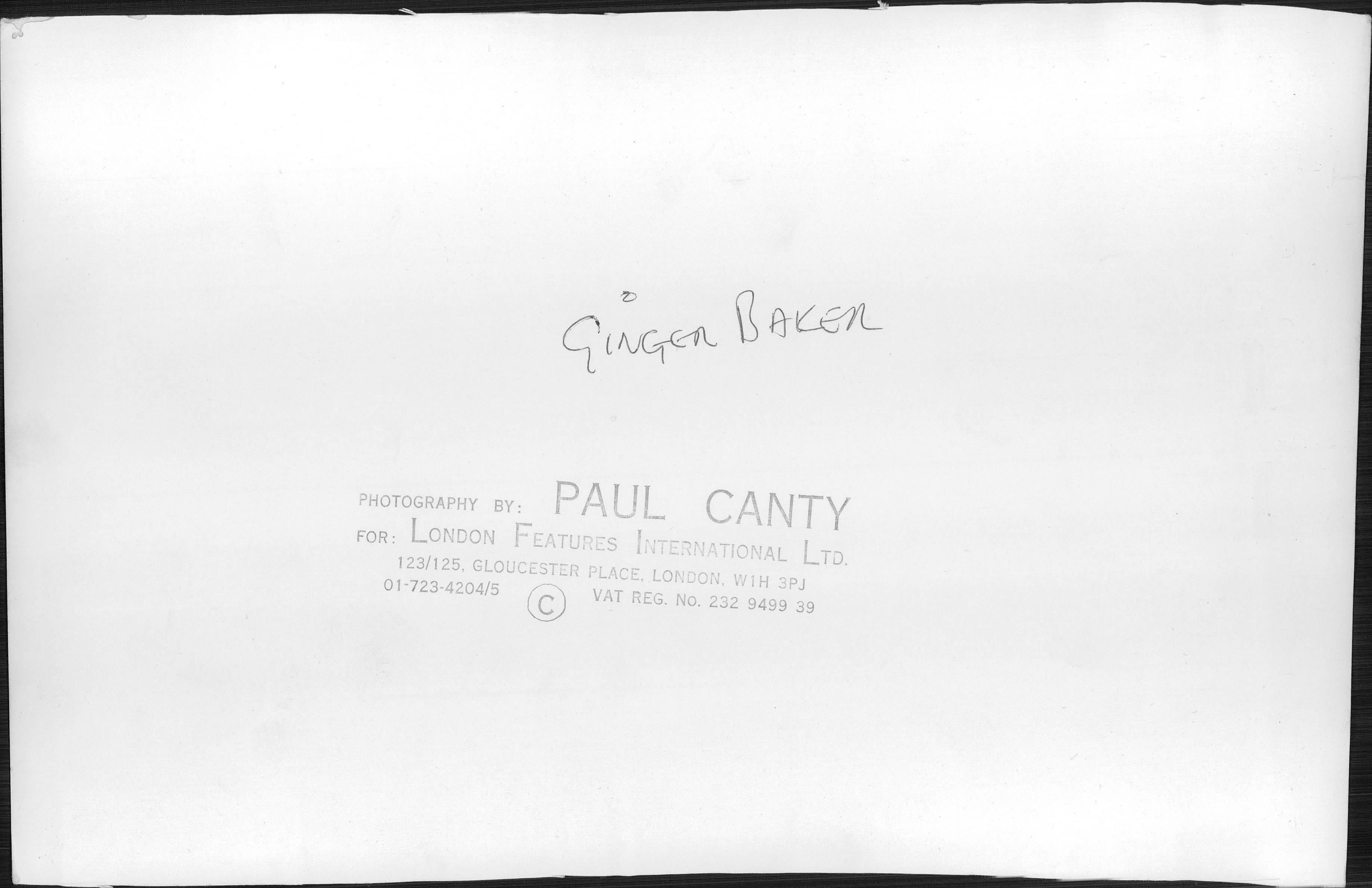 Ginger Baker Closeup Vintage Original Photograph - Black Portrait Photograph by Paul Canty