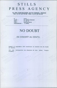 Young Gwen Stefani Performing with No Doubt Vintage Original Photograph