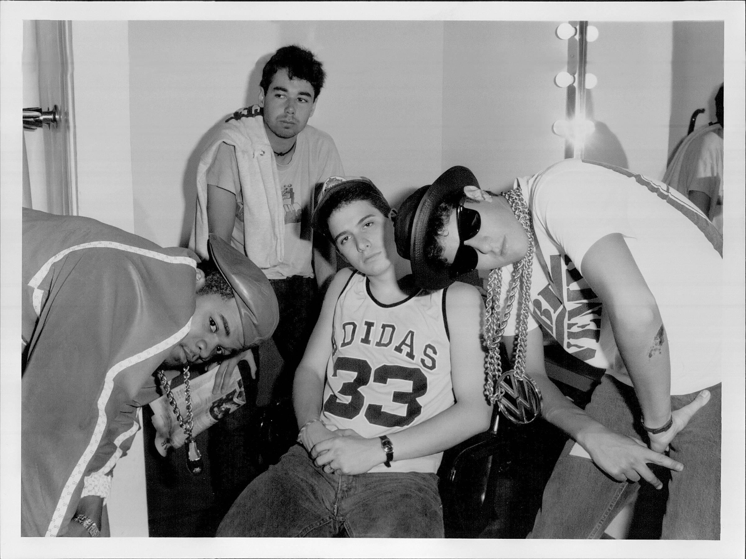 Ron Wolfson Black and White Photograph - The Beastie Boys Backstage Vintage Original Photograph