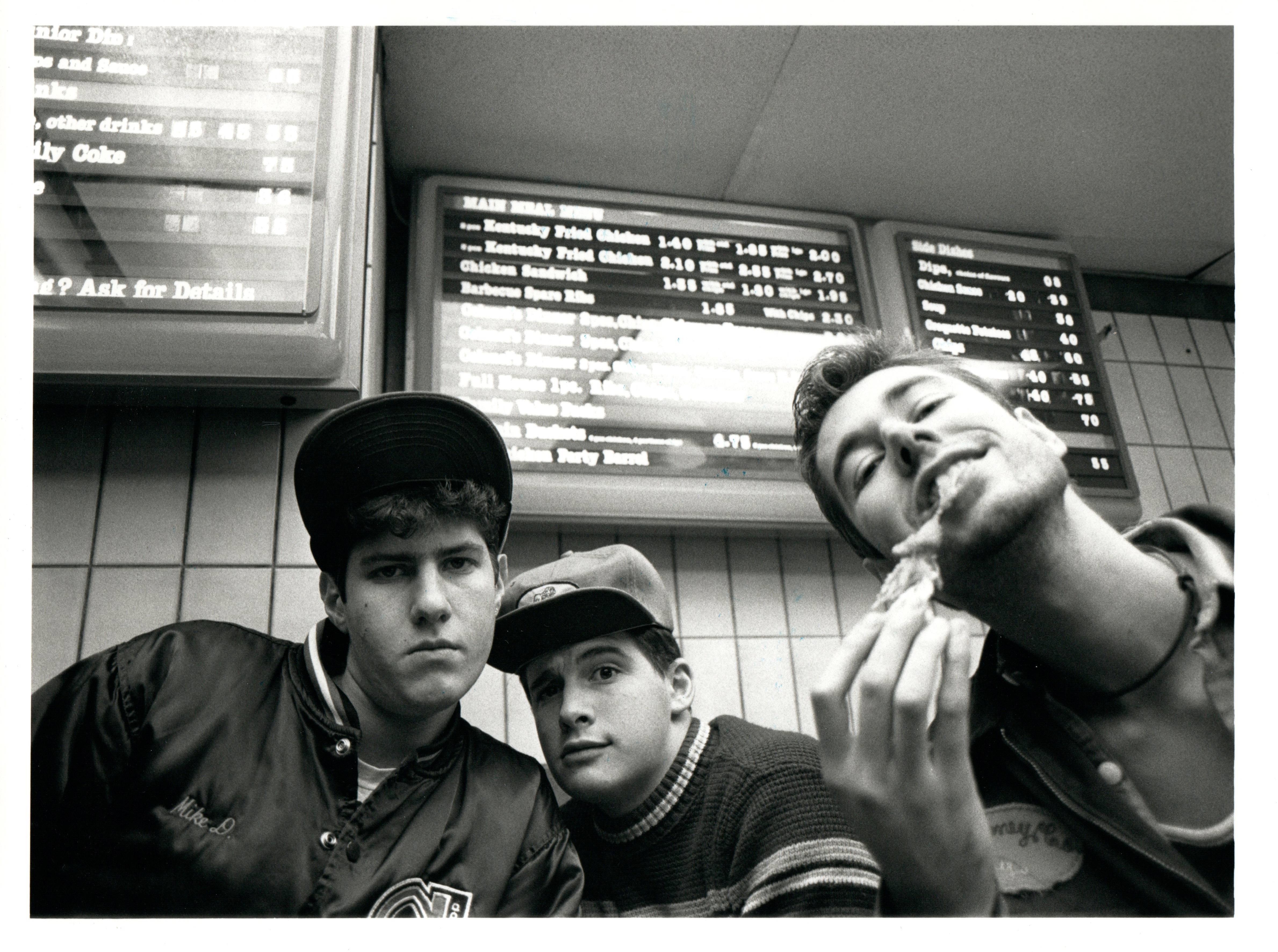 Ronnie Randall Black and White Photograph - Beastie Boys Eating Vintage Original Photograph