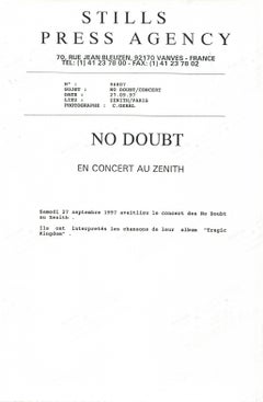 Gwen Stefani of No Doubt Vintage Original Photograph