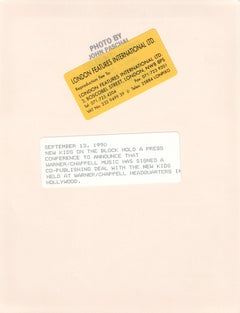 New Kids on the Block Press Conference Vintage Original Photograph