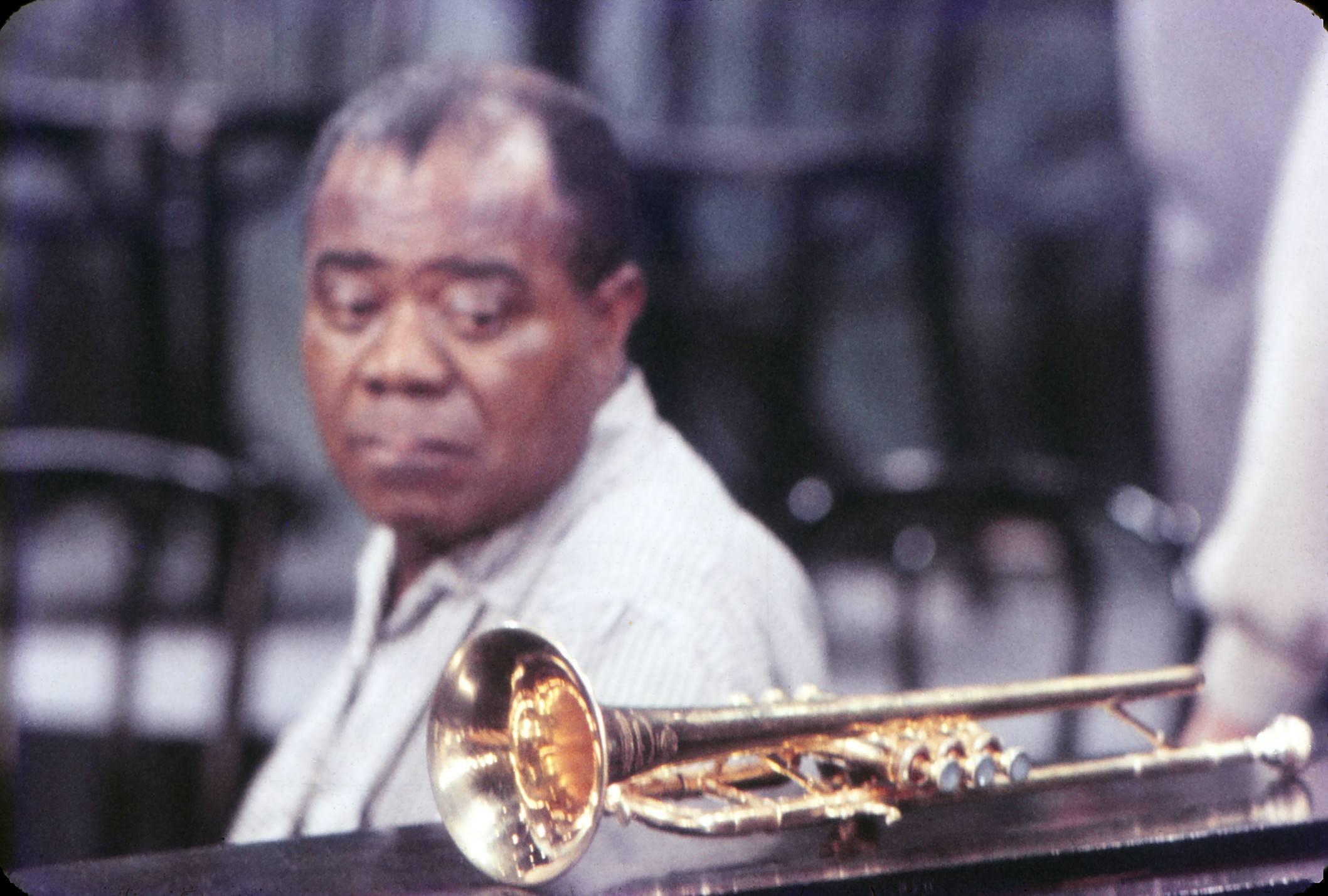 Unknown Color Photograph - Louis Armstrong, Jazz Star of the Trumpet Fine Art Print