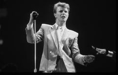 David Bowie on Stage Singing Fine Art Print