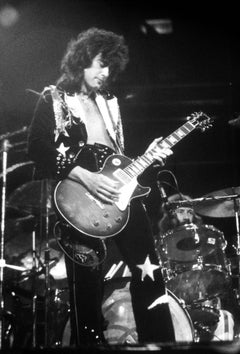 jimmy page art Jimmy Page of Led Zeppelin Playing Guitar Fine Art Print