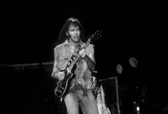 Neil Young Playing Guitar Fine Art Print