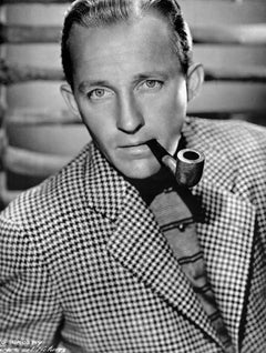 Bing Crosby Striking Portrait With Pipe Fine Art Print