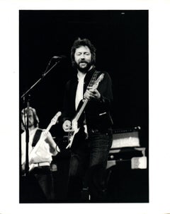 Eric Clapton Smiling on Stage Vintage Original Photograph