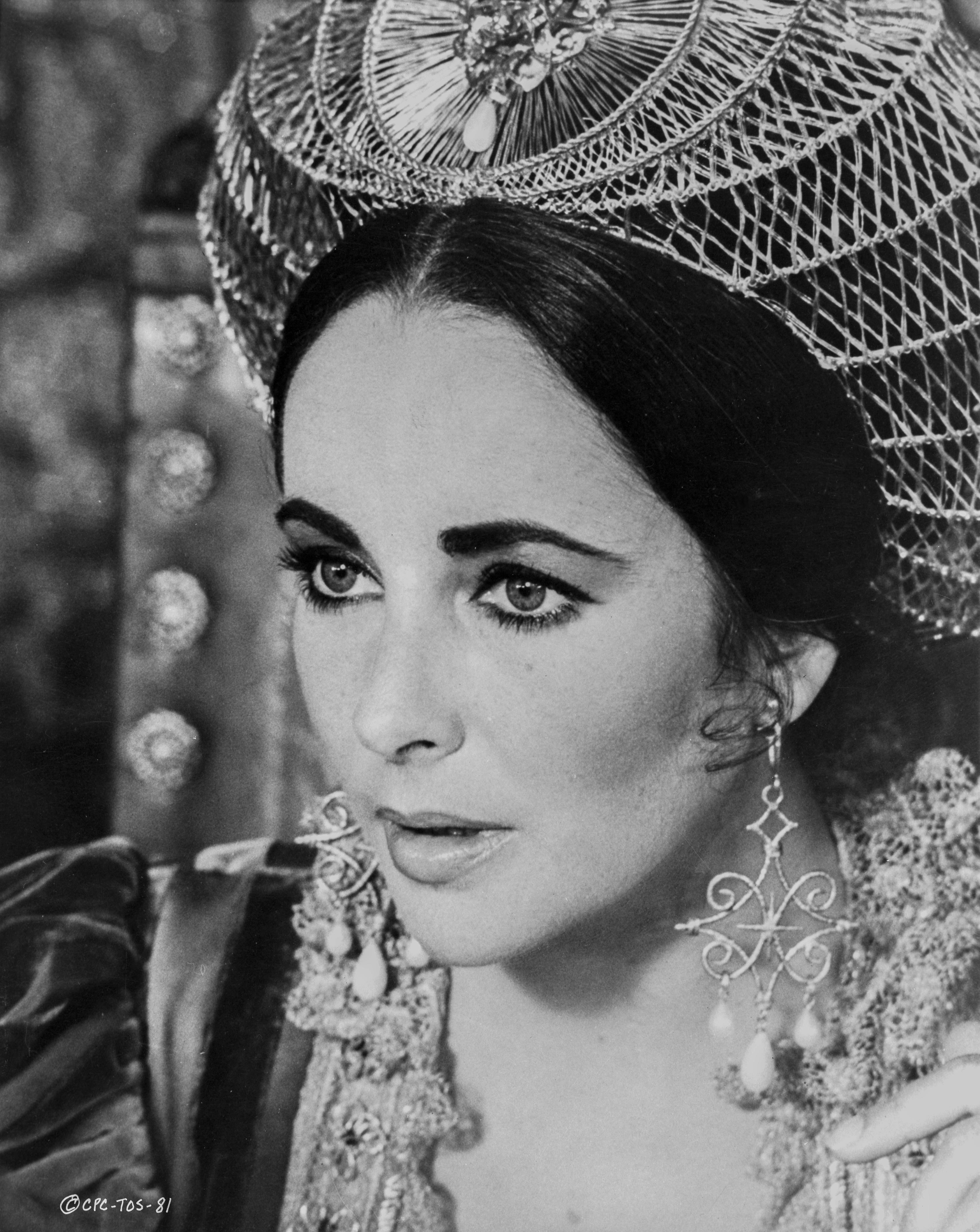 Bob Penn Black and White Photograph - Elizabeth Taylor Closeup in "The Taming of the Shrew" Fine Art Print