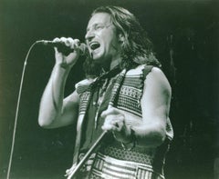 Vintage Original Photograph of U2's Bono Performing Live on Stage
