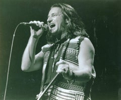 Used Original Photograph of U2's Bono Performing Live on Stage