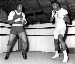 Archie Moore and Muhammad Ali Training Fine Art Print