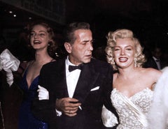 Marilyn Monroe, Humphrey Bogart and Lauren Bacall, Colorized Fine Art Print