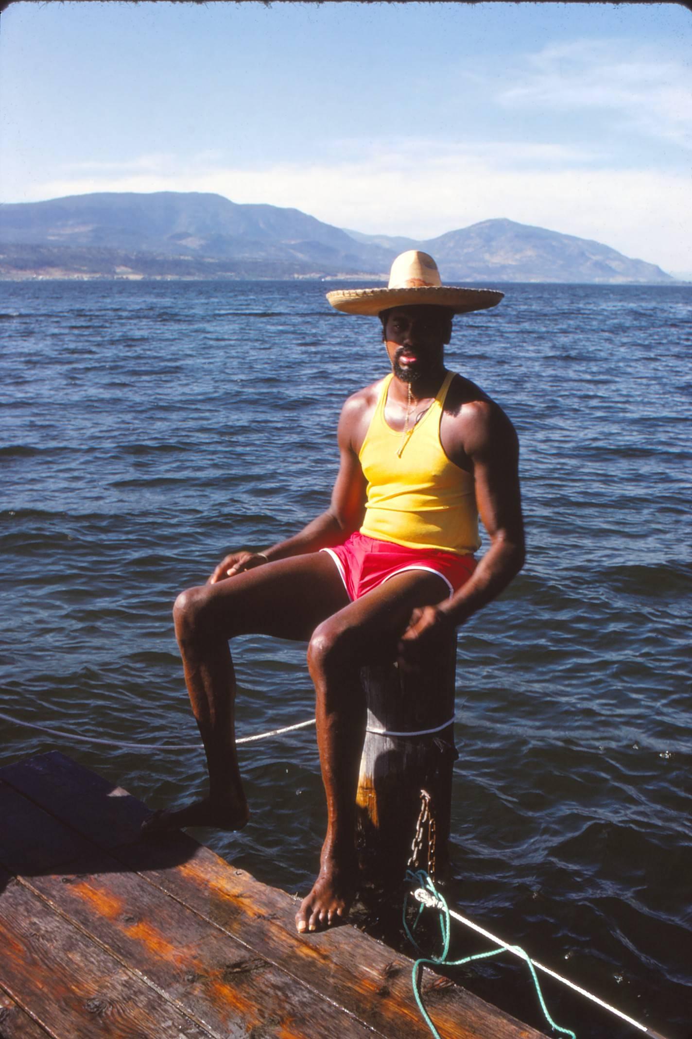 Unknown Color Photograph - Wilt Chamberlain on a Boat Fine Art Print