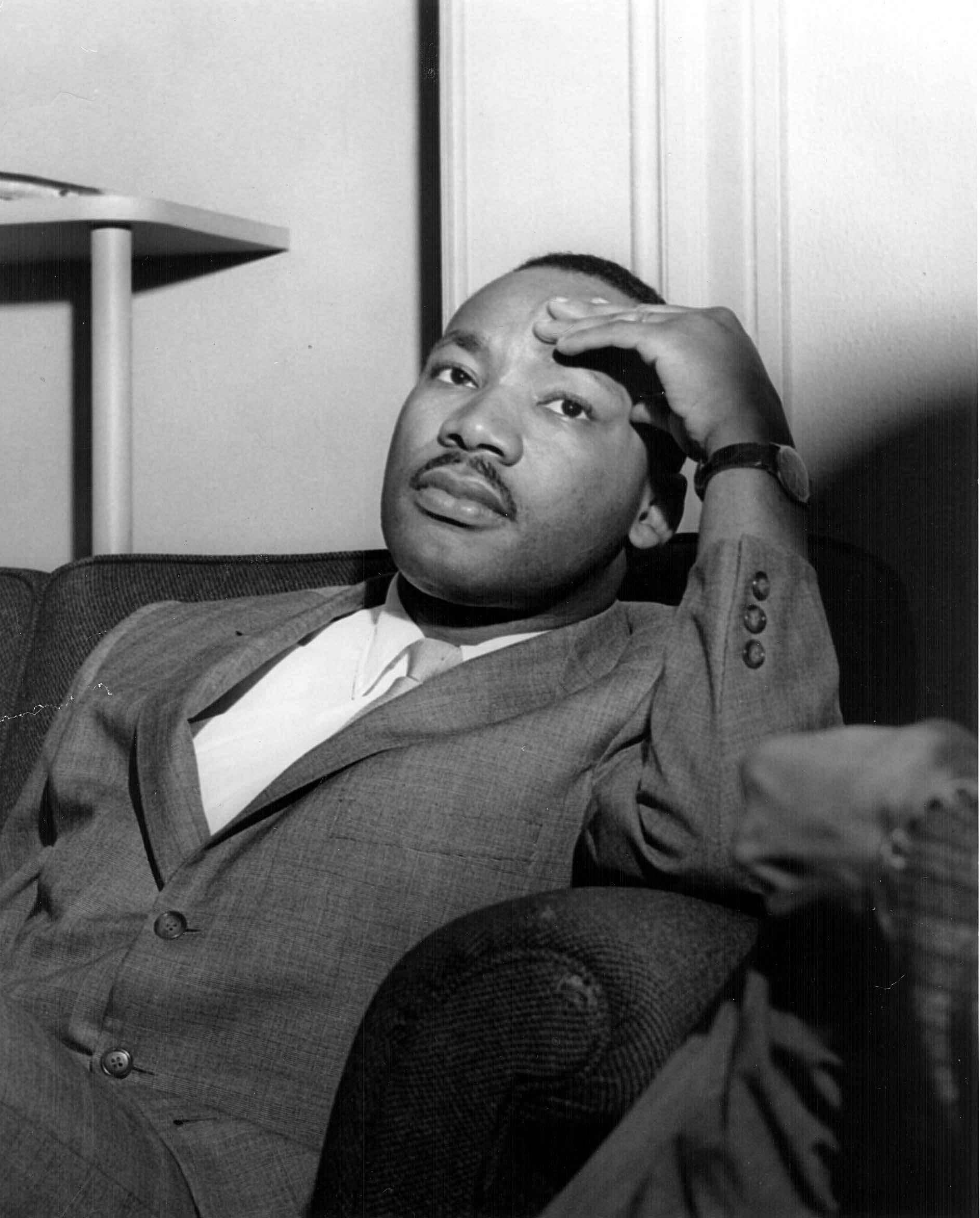 Unknown Portrait Photograph - Candid Martin Luther King Fine Art Print