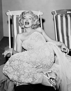 Vintage Marilyn Monroe in Deckchair, Los Angeles Fine Art Print