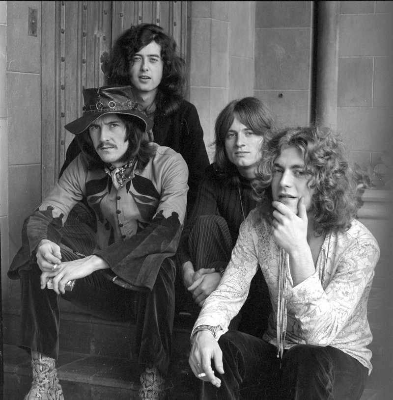 Jay Thompson Black and White Photograph - Led Zeppelin at Chateau Marmont