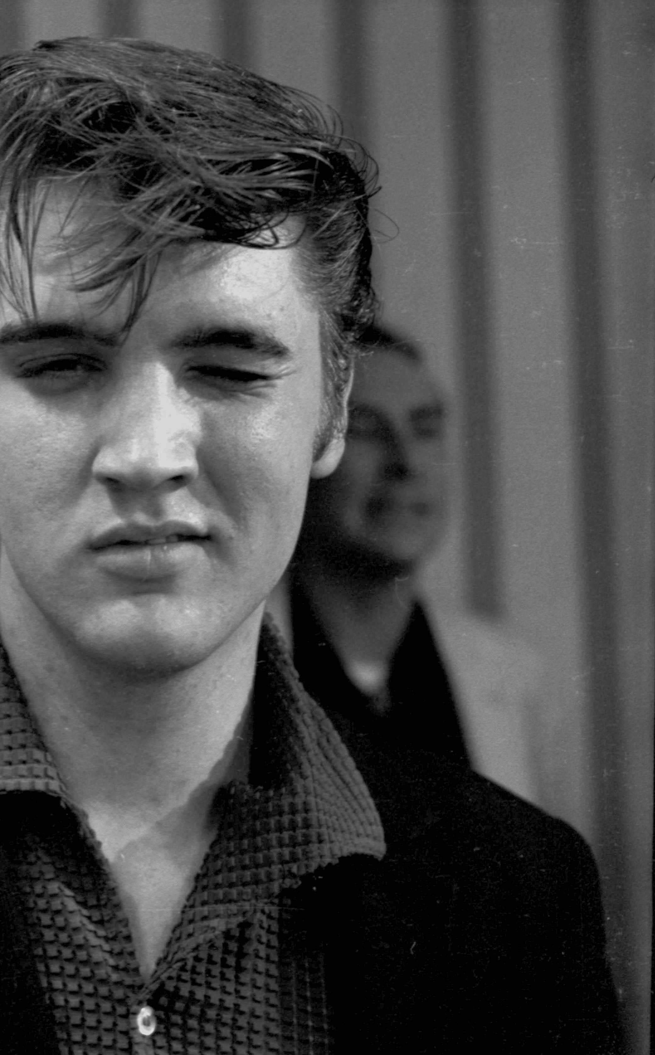 Lloyd Dinkins Black and White Photograph - Elvis Presley The Wink Fine Art Print