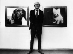 Andy Warhol at Exhibition in Sweden Fine Art Print