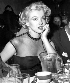 Vintage Marilyn Candid at Dinner Fine Art Print