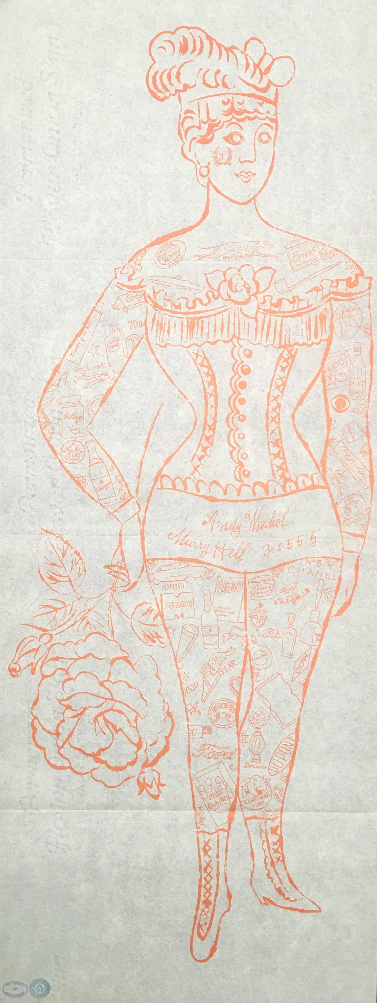 Andy Warhol, "Tattooed Woman", lithograph