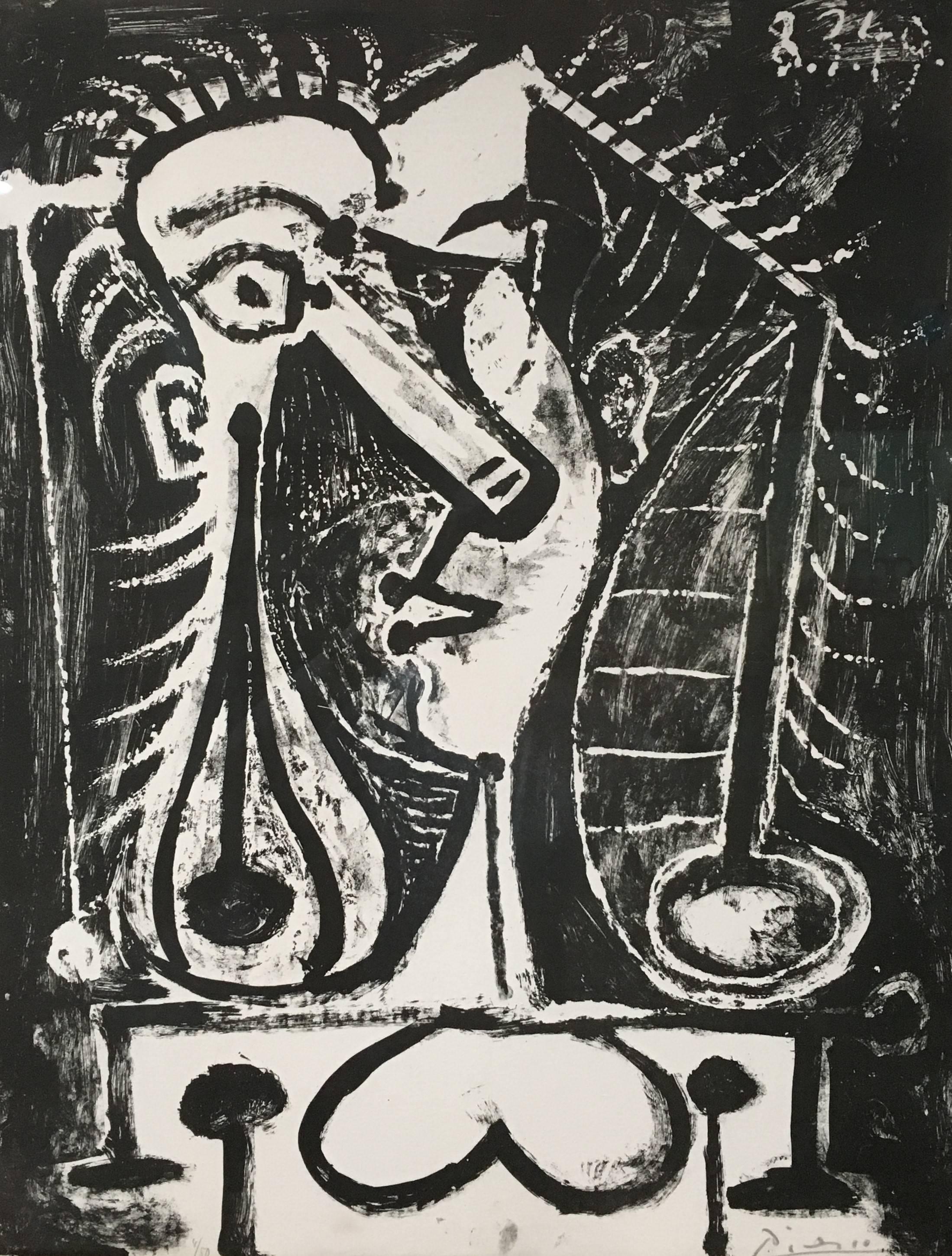 Pablo Picasso Portrait Print - Figure Composee 1 