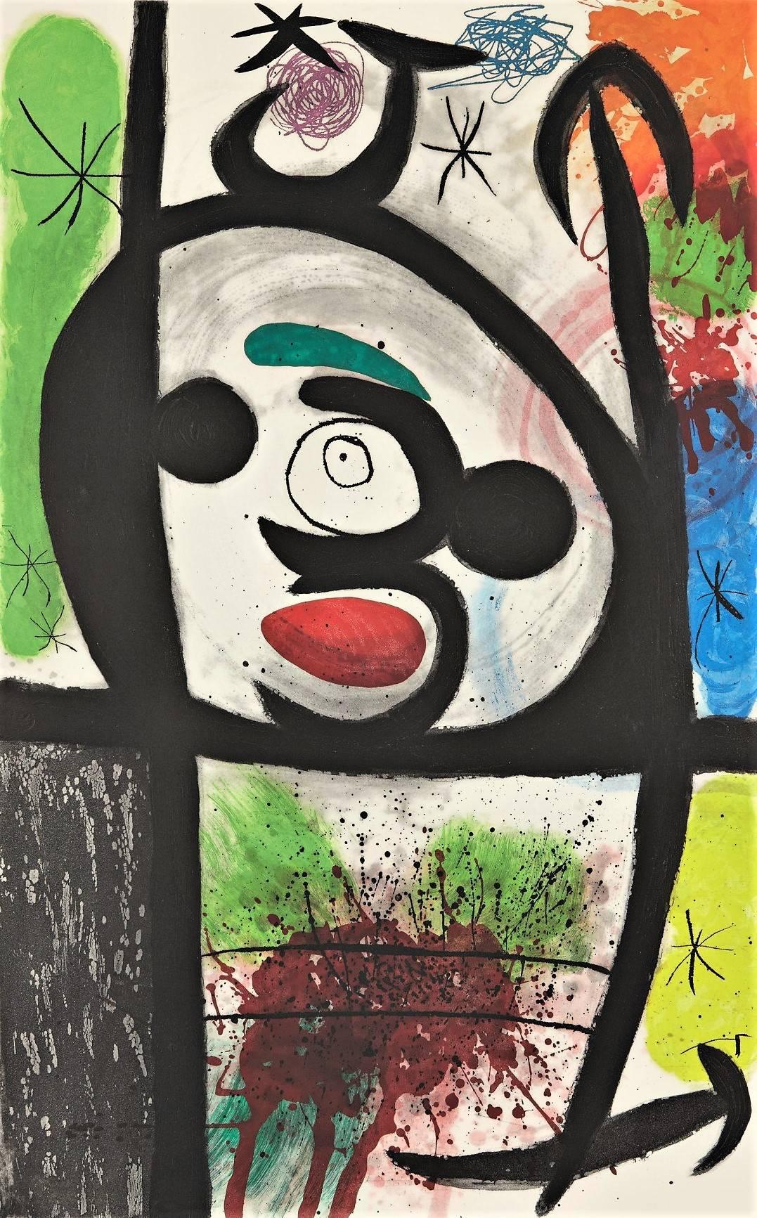 Joan Miró Abstract Print - Joan Miro, La Femme Toupie, etching